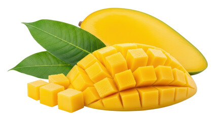 Isolated Sliced Mango