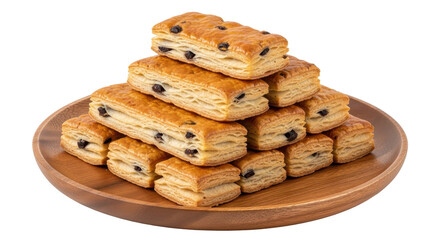 Isolated Chocolate Chip Puff Pastry