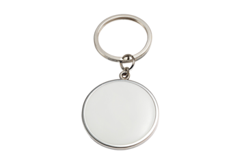 Blank round metal keychain for personalized engraving or custom design gift accessory item
