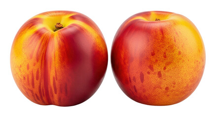 Isolated Two Nectarines