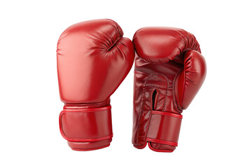 Professional quality red boxing gloves for training and competition in the ring or at the gym sport