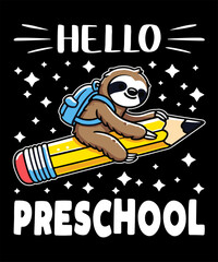 sloth back to school design for teacher and students who love sloth and surprise your classroom in your first day of school, Perfect Gift Idea for Boys Girls Teachers sloth lovers © teecool