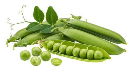 Isolated green peas