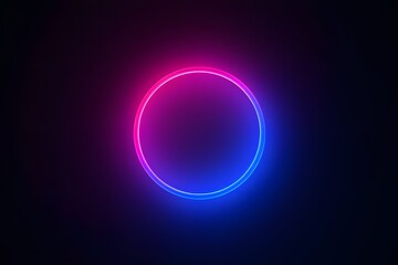 Fototapeta premium Abstract Neon Circle - Pink and Blue Light Effect
