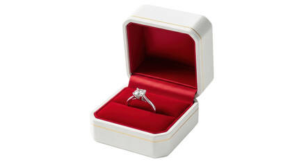 Isolated Diamond Ring in Box