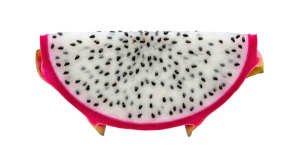 Isolated Slice of Dragon Fruit