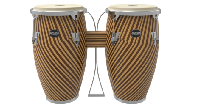 Isolated Conga Drums