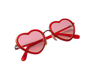 Heart-shaped red sunglasses