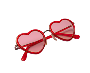 Heart-shaped red sunglasses