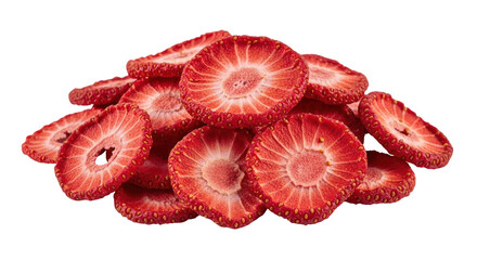 Isolated Pile of Dried Strawberries © Leon