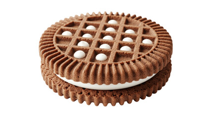 Isolated Chocolate Sandwich Cookie