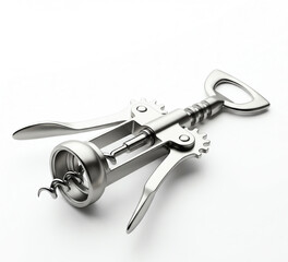 corkscrew on white background