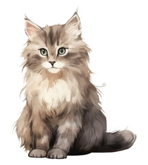 Obraz premium PNG Drawing mammal animal kitten.