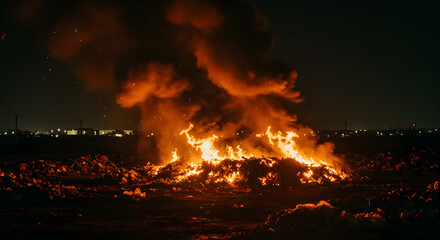 Night Blaze A Fiery Inferno Consuming the Darkness