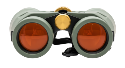 Isolated Green Binoculars