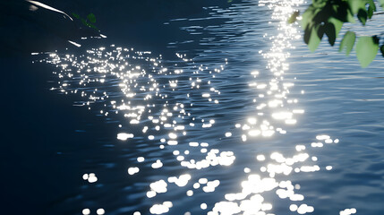 Scenic body of water surrounded by lush greenery with a majestic tree in the background