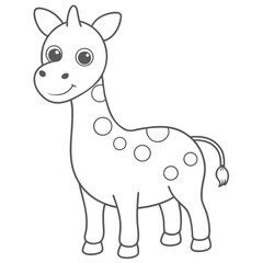 Fototapeta premium giraffe outline for kids 