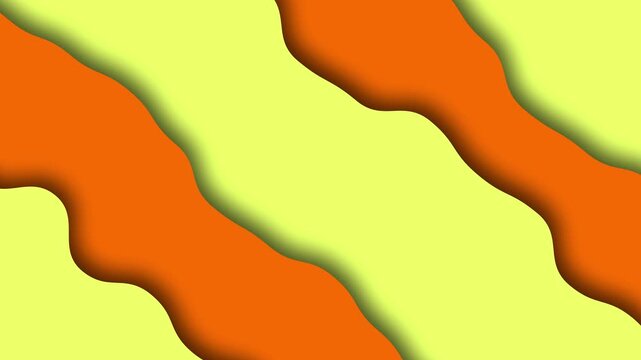 Animated 3d papercut layer background in orange and yellow color theme 4k minimal modern design backdrop
