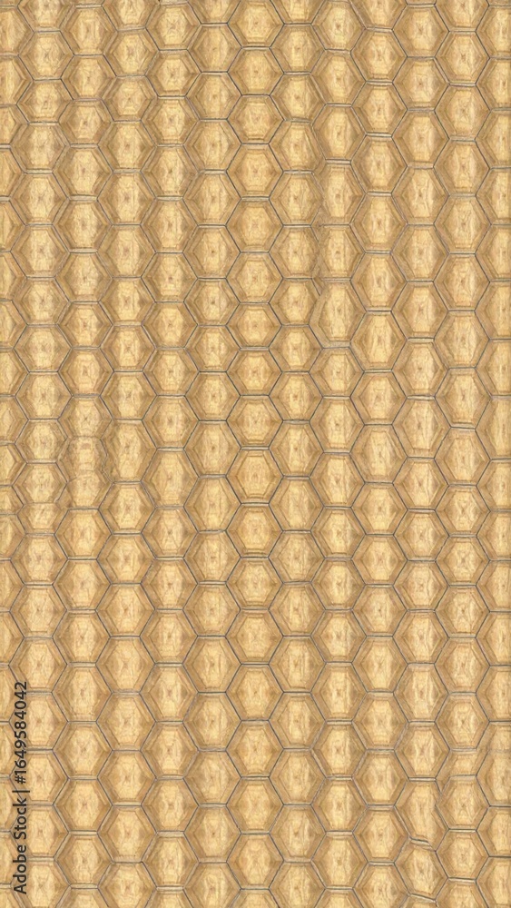 Poster beige hexagonal pattern with seamless geometric design for wallpaper background