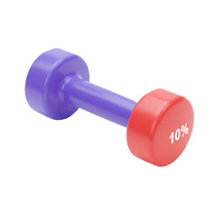 Obraz premium Dumbbells designed for weightlifting and muscle training.