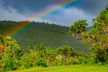 Rainbow over Cuban countryside