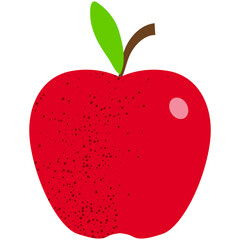 Orange, plum, lemon and red apple.