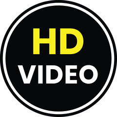 HD Video Quality Icon – High Definition Media Symbol