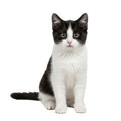 Sitting cat as a symbol of pet care and companionship.