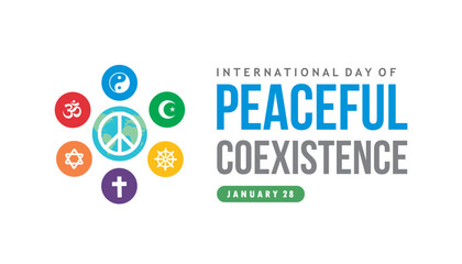 international day of peaceful coexistence vector concept design