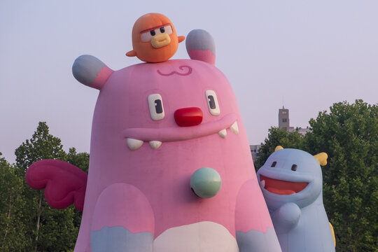 Seoul, South Korea - 17 June 2025: Official mascot of Seoul, Hechi and Soul Friends a reimagining of the mythical creature at Boramae Park, a large public recreational park.