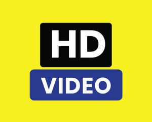 HD Video Label – High Definition Media Playback Icon