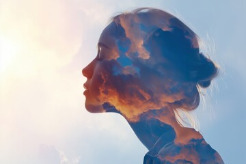A New Perspective A Double Exposure on Mental Health and Hope