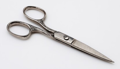 Close-up of antique-style metal scissors