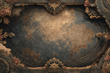 Dark background, ancient texture, subtle arcane markings and symbols on edges.