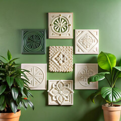 abstract background with flowers