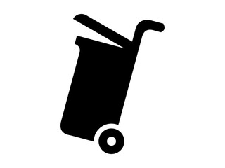 Trash Bin Icon Isolated on White Background, Vector Illustration for Delete and Recycle Concept