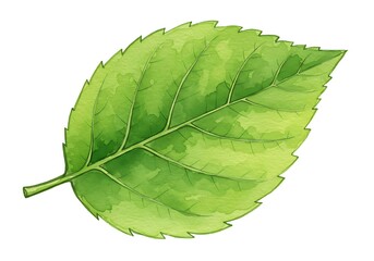 Emerald Watercolor Leaf