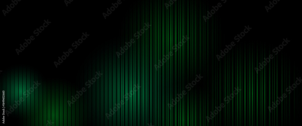 Poster 3d green techno abstract background overlap layer on dark space with glowing lines shape decoration.