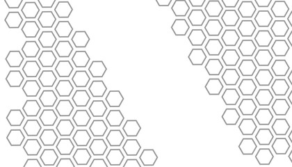 Abstract white background with Silver hexagons.