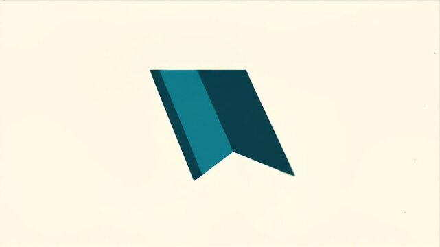 Animated Bookmark Icon Transitioning on a Cream Background.