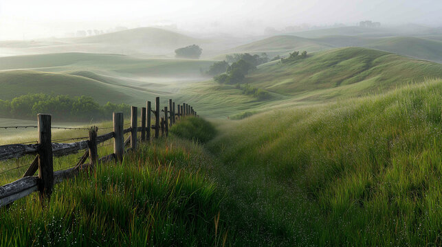 fence in the mountains