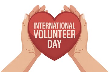 Show your love and support on International Volunteer Day with this heartwarming design for social media campaigns and community outreach projects