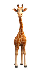 Obraz premium PNG Giraffe wildlife cartoon mammal.