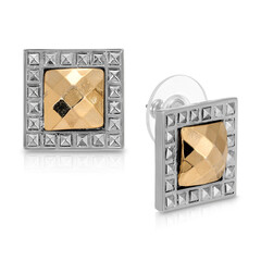 Metal web button with a mail envelope icon for communication