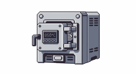 Compact Digital Furnace Illustration for Scientific or Industrial Use