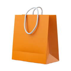 Orange Shopping Bag with White Rope Handles