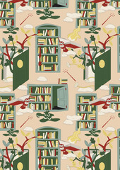 Kids_Boys_Girls_Book_Club_Surreal_Owl_Conversational_All_Over_Print