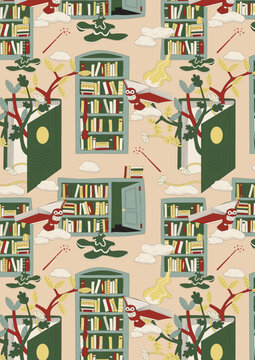 Kids_Boys_Girls_Book_Club_Surreal_Owl_Conversational_All_Over_Print
