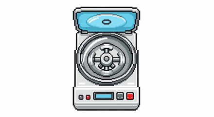 Fototapeta premium Pixel Art Centrifuge Illustration for Scientific Research and Medical Analysis