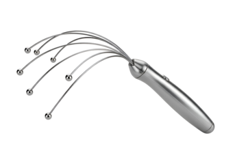 Silver Head Massager with Metal Prongs and Ball Tips.
